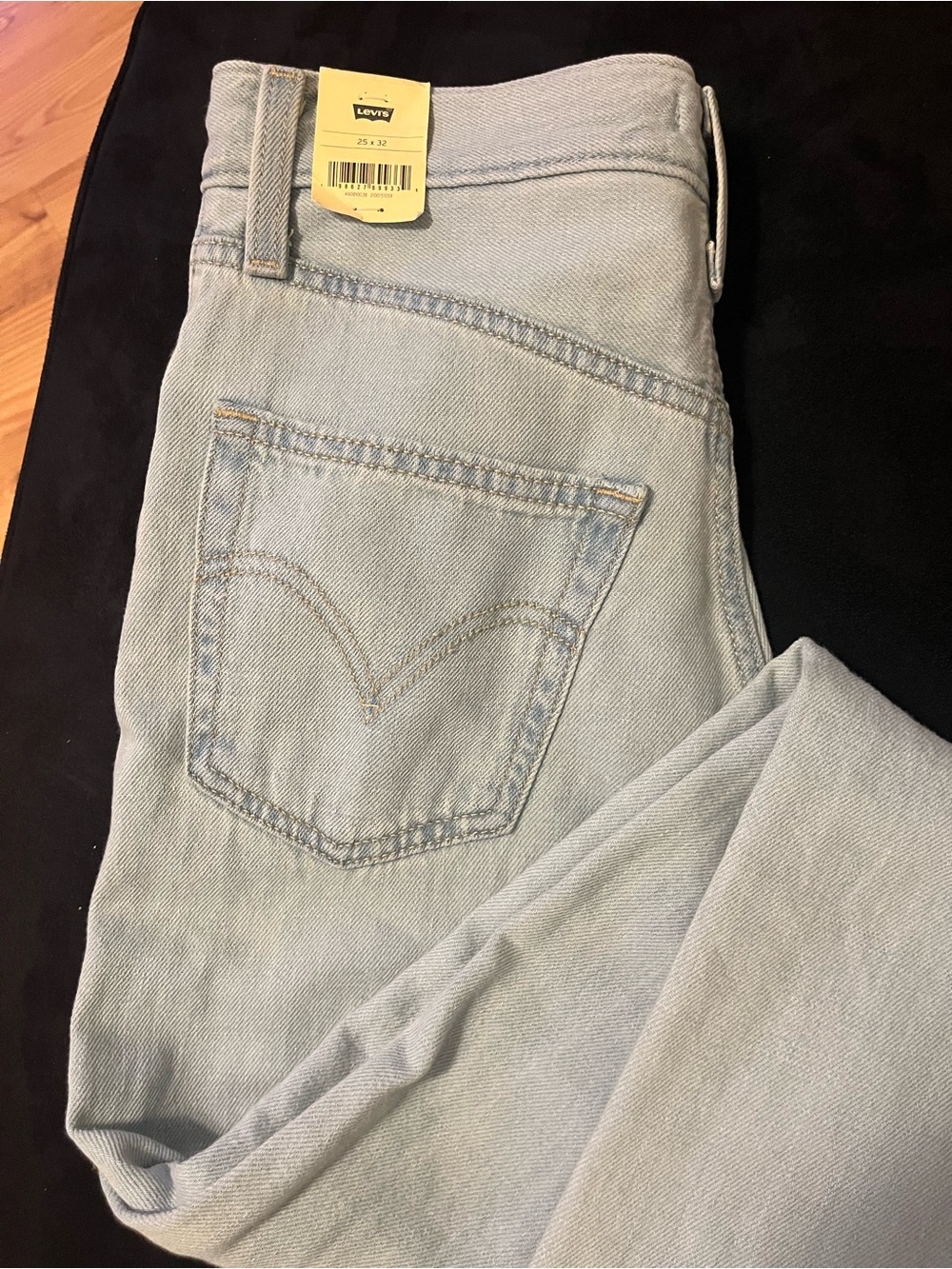 LEVI’s RIBCAGE WIDE LEG High Rise Linen and Denim Women’s Jeans - Picture 4 of 10